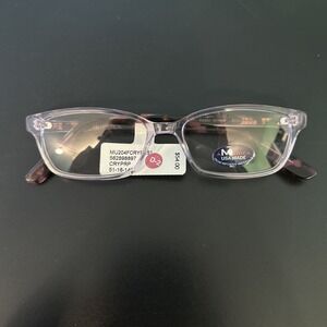 M America Eyeglasses MU204 51-16-140 Purple Clear Cryprp Frames Only NWT